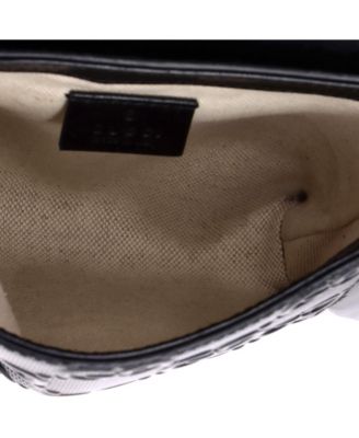 Double Belt Bag GG Embossed Perforated Leather