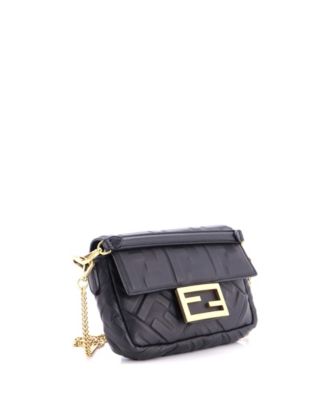 Mini Baguette NM Bag Zucca Embossed Leather