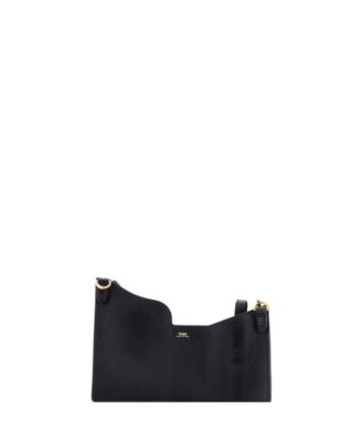 Mini Bustine 3 Pockets Crossbody Bag Leather and Zucca Coated Canvas