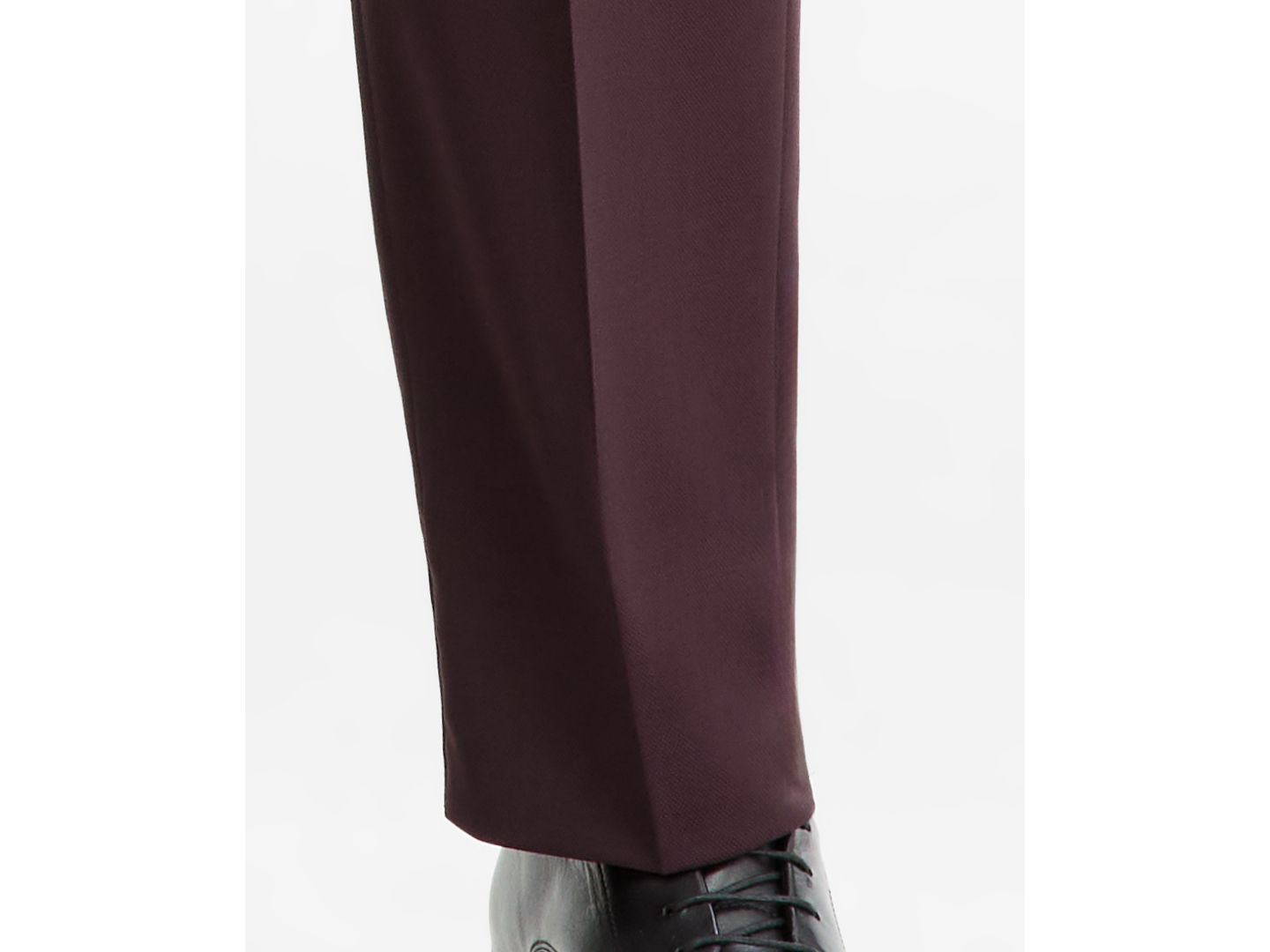 Мужские брюки Calvin Klein Slim-Fit Wool-Blend Suit, цвет: Бордовый — фото 5
