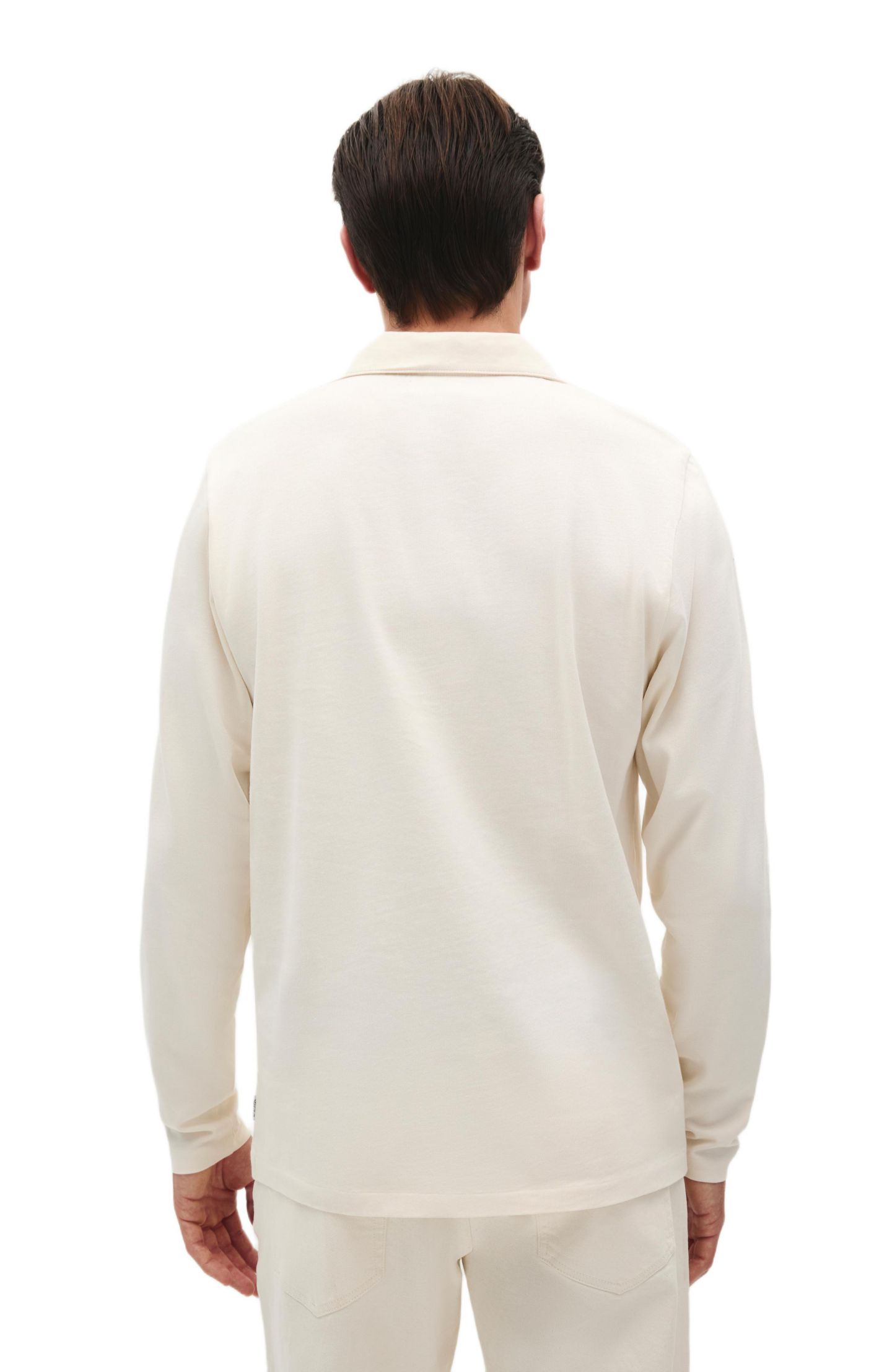 Мужское поло Scalpers Seamless Ls Polo, цвет: Молочный белый — фото 3