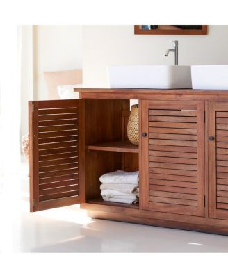 Loggia 130 acacia vanity unit