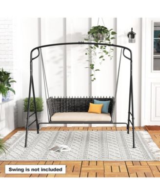Outdoor Metal Swing Frame Stand with Extra Side Bars