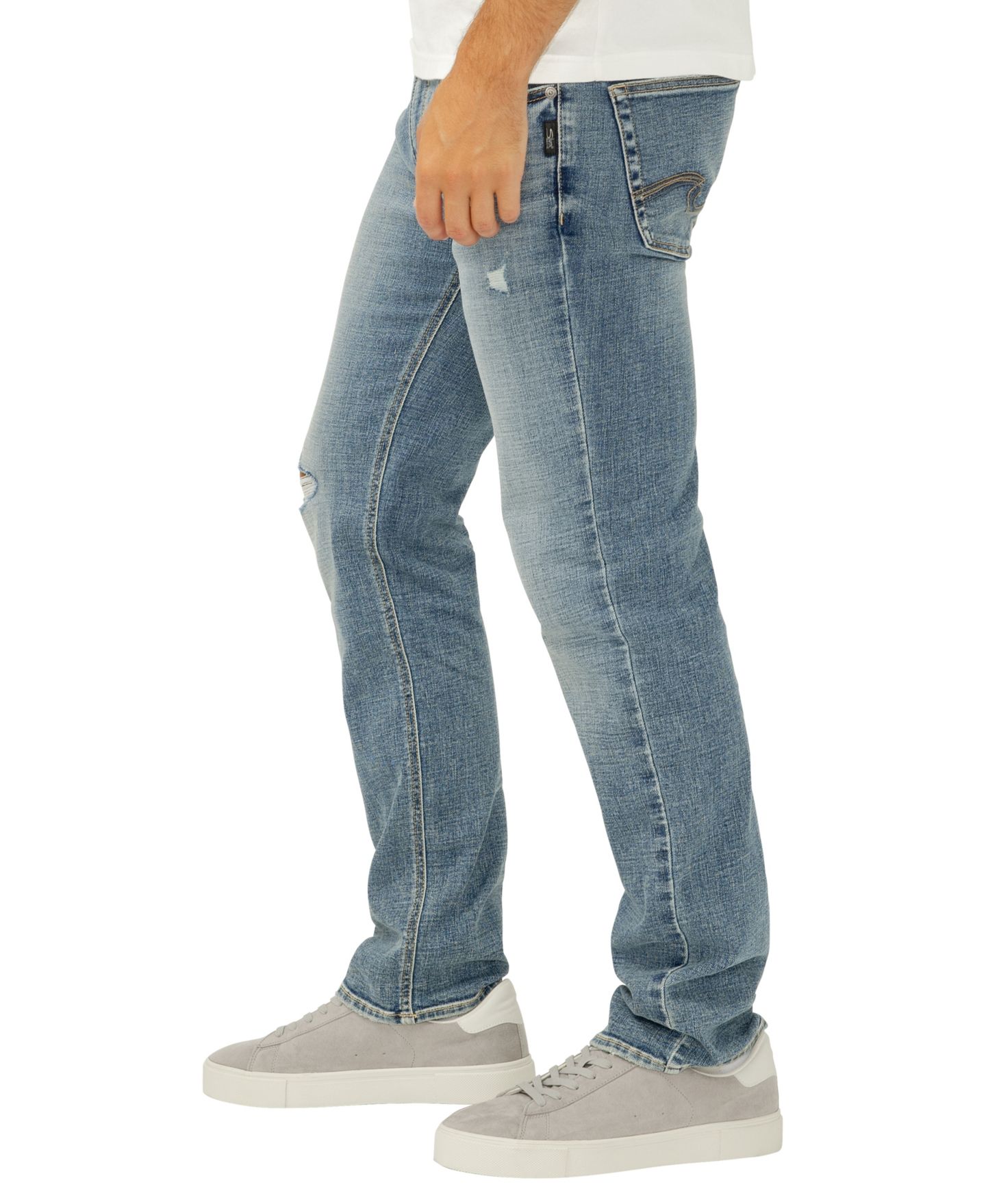 Мужские джинсы Silver Jeans Co. Allan Slim-Fit Straight-Leg Luxe Heritage, цвет: Waimea — фото 2