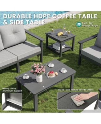 Piece HDPE Weather-Resistant Outdoor Patio Conversation Seating Set