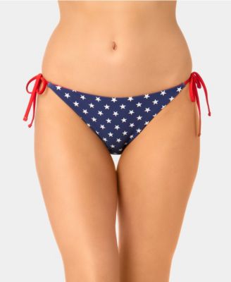 Women's Star and Stripe Reversible Side-Tie Swim Bottoms