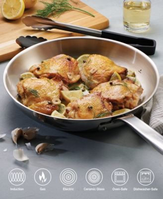 Tempo Tri-Ply Base Stainless Steel 14-Pc. Cookware Set with Glass Lids