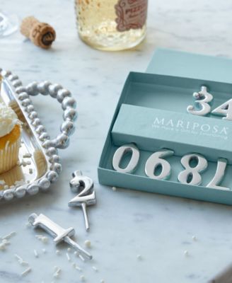 Aluminum 10-Pc. Number Candle Holder Set