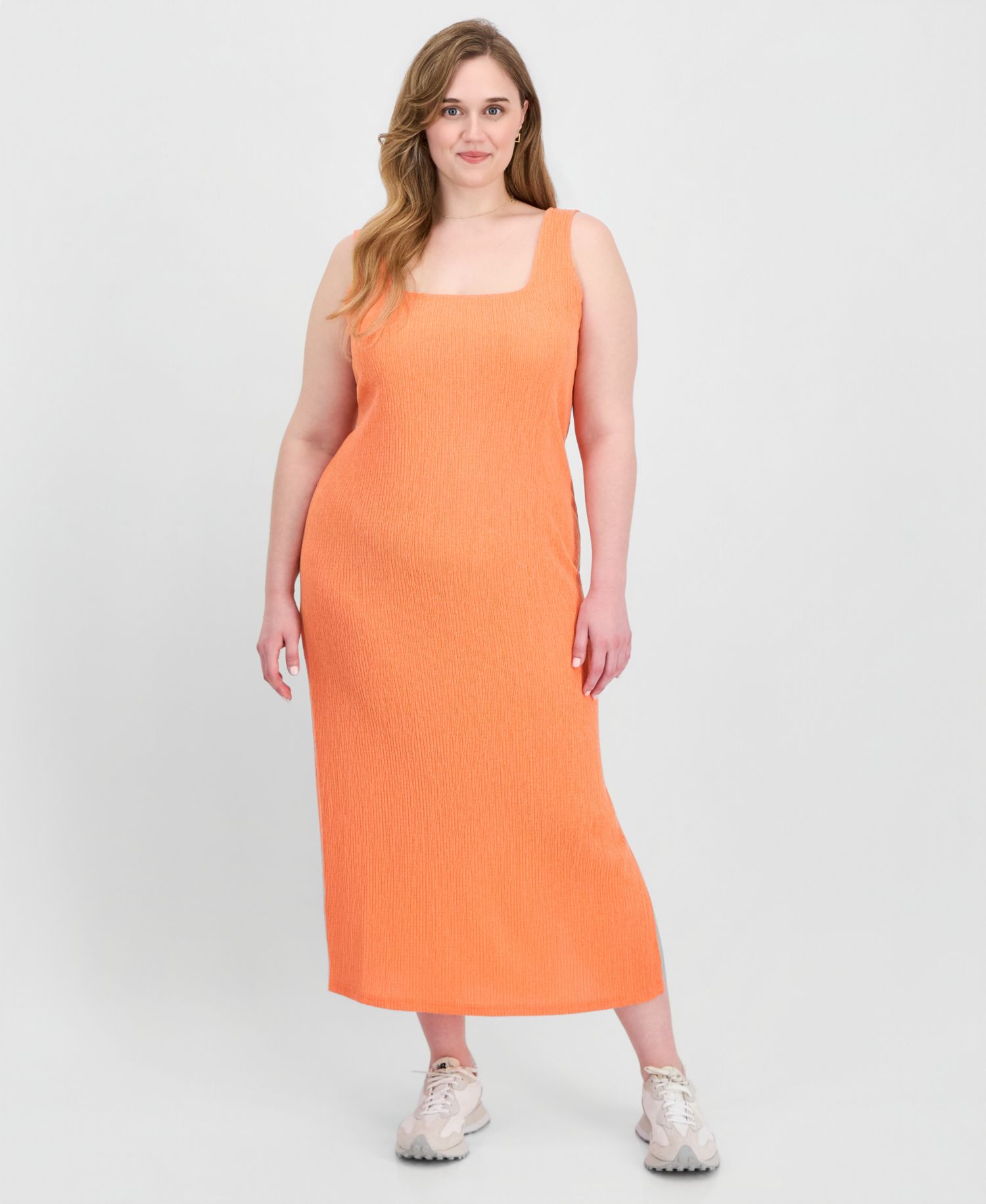 Trendy Plus Size Square-Neck Maxi Dress