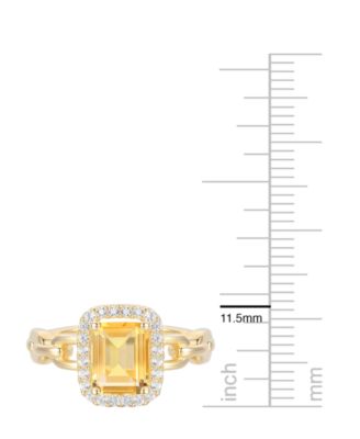 Amethyst (1-1/2 ct. t.w.) & Lab Grown White Sapphire (1/4 ct. t.w.) Ring in 14k Gold Over Sterling Silver (Also Available in Multi-Stones)