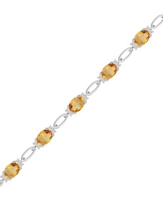 Lab Grown Ruby (8-3/4 ct. t.w.) & Lab Grown White Sapphire (3/4 ct. t.w.) Bracelet in Sterling Silver (Also Available in Multi-Stones)