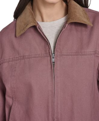 Women's Zip-Front Laydown Collar Coat