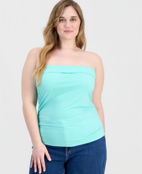 Женский топ FULL CIRCLE TRENDS Plus Size Pull-On Tube, цвет: Пляжный