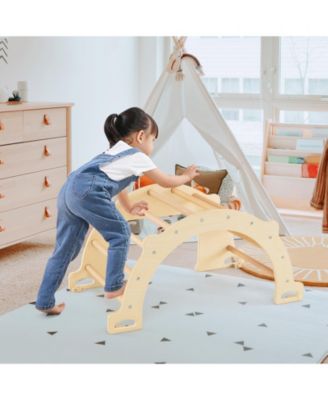 8-in-1 Kids Climbing Arch with Sensory Table and Collapsible Storage Bin