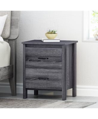 Versatile Neutral Nightstand with Storage Space Modern Bedroom Furniture Bedside End Table