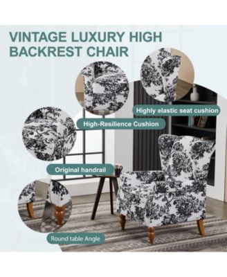 Vintage Luxury Style Coffee Table & Armchair Set