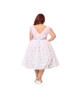 Plus Size 1960s Modern Art Swing Dress