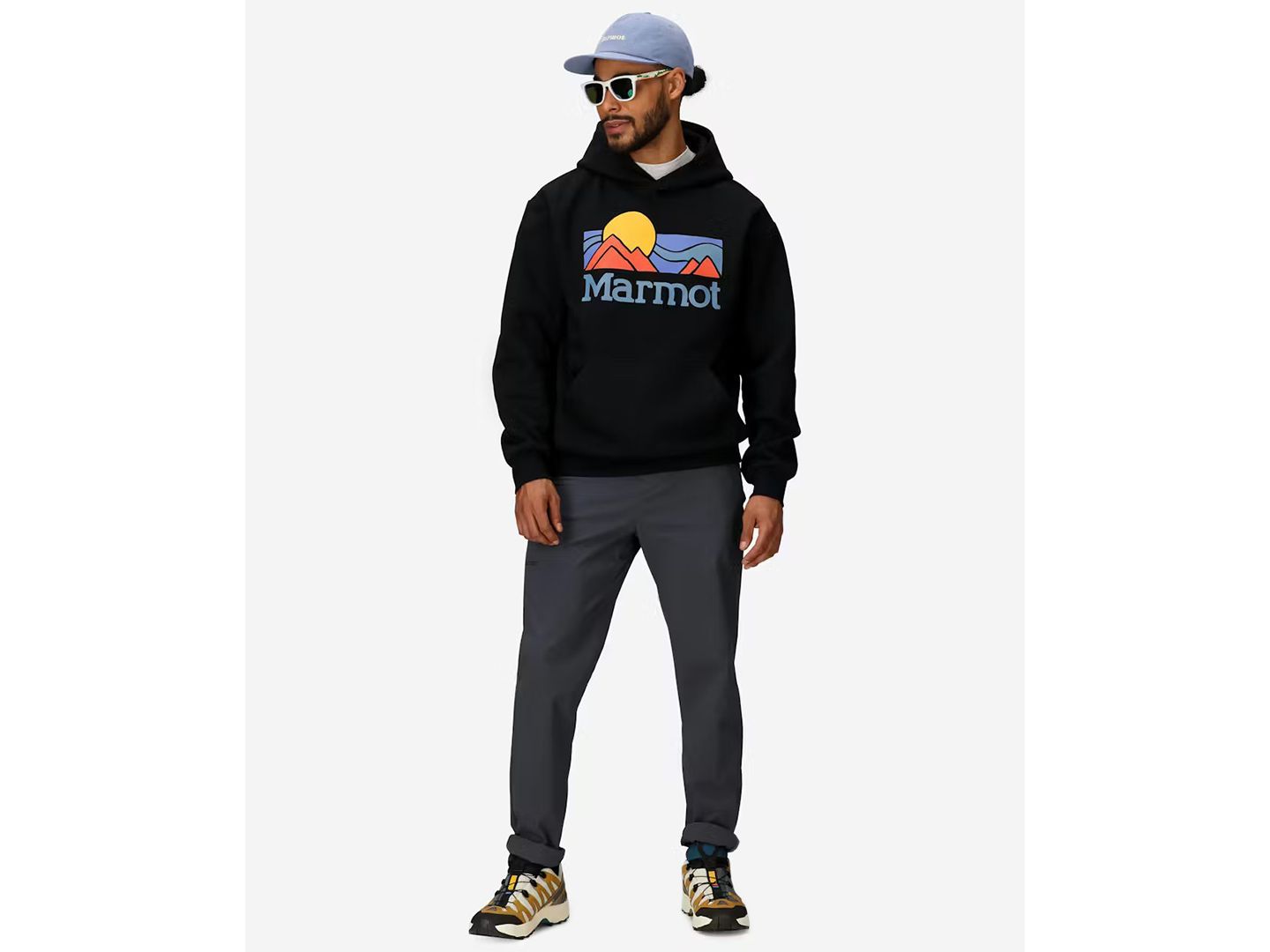 Мужское худи Marmot Graphic Print Hooded, цвет: Чёрный — фото 2
