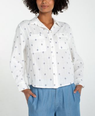 Women's Long-Sleeve Button-Front Shirt