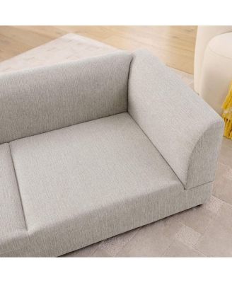 Oversized Dog Sofa with Backrest and Armrests for Medium and Large Dogs