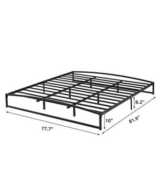 10in Metal Platform Bed Arched Headboard Footboard 1000lb Capacity