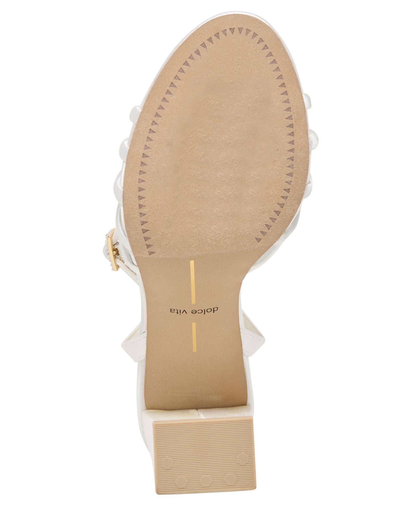 Женские сандалии Dolce Vita Rella Block Heel Dress Sandals, цвет: Насыщенный белый жемчужный — фото 5