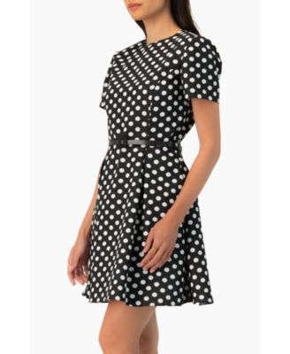 Women's Polka Dot A-Line Short Dress