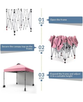 10'x10' Outdoor Canopy Tent with Sidewall, Easy Pop Up with Vented Roof, Outdoor Sun Shade