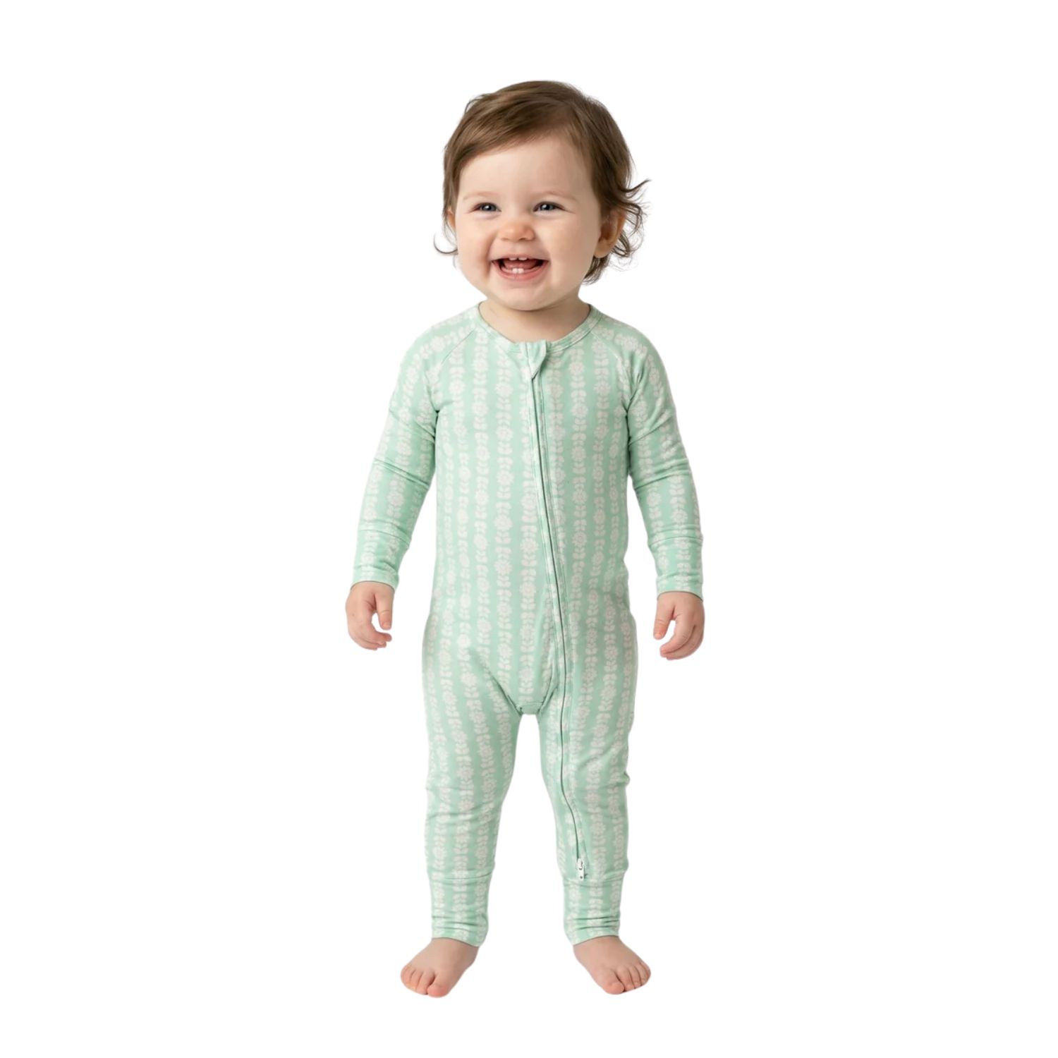 Baby Girls Mint Meadows Bamboo Sleeper