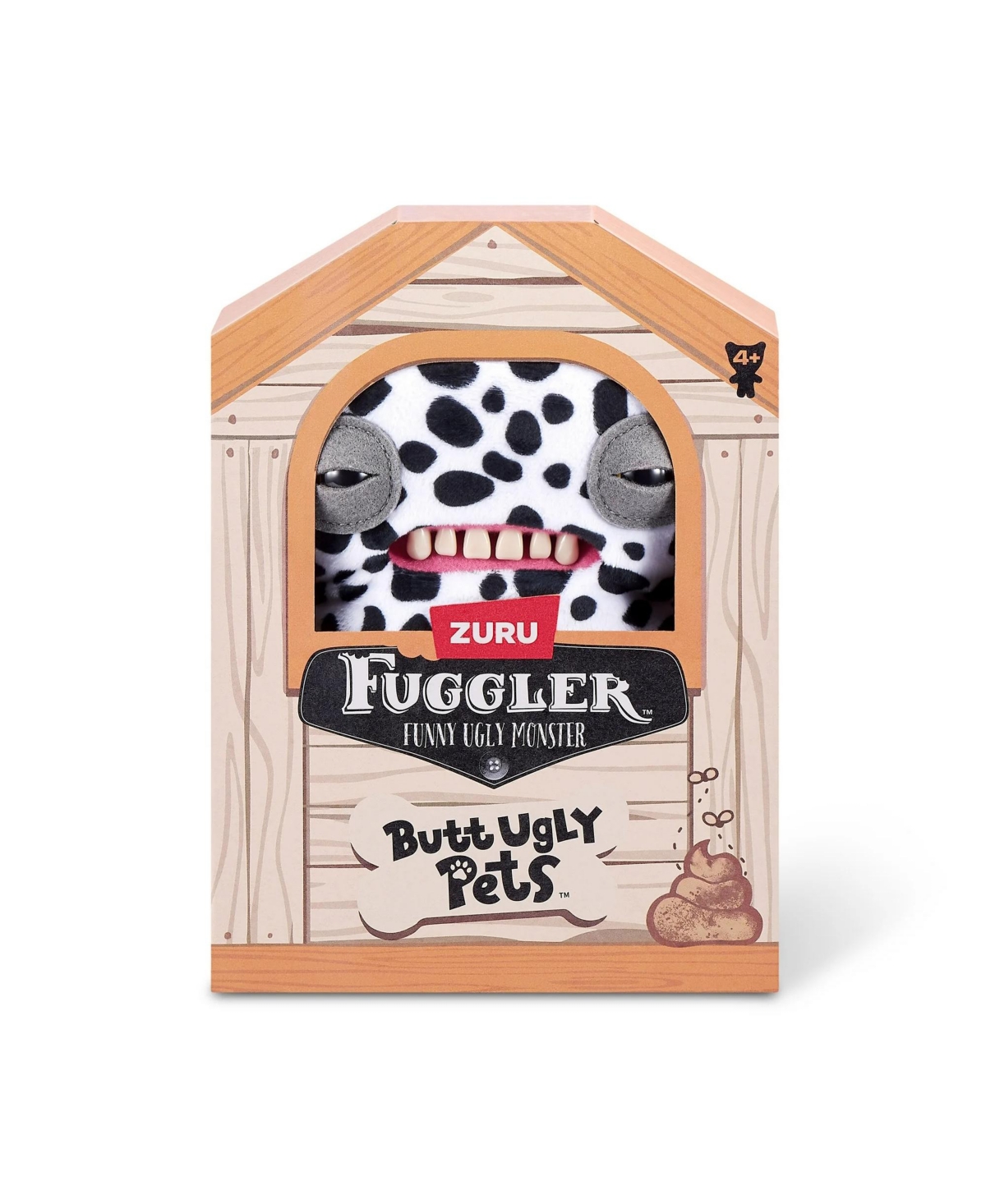 Fuggler Butt Ugly Pets Annoyed Alien Dalmatian White Funny Ugly Monster Plush Toy 9 Inch