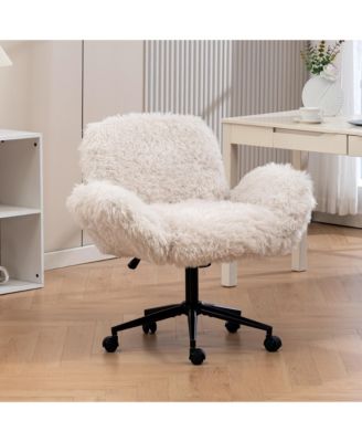Criss Cross Chair - Adjustable Swivel Desk Chair with Foldable Armrests for Home Office and Living Room