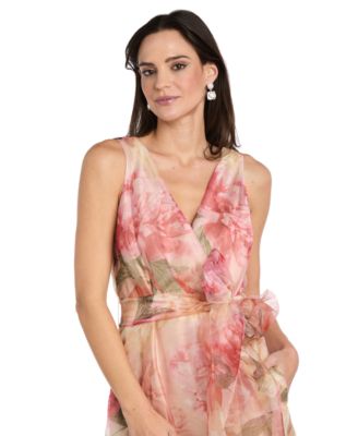 Women's Printed V-Neck Maxi Dress