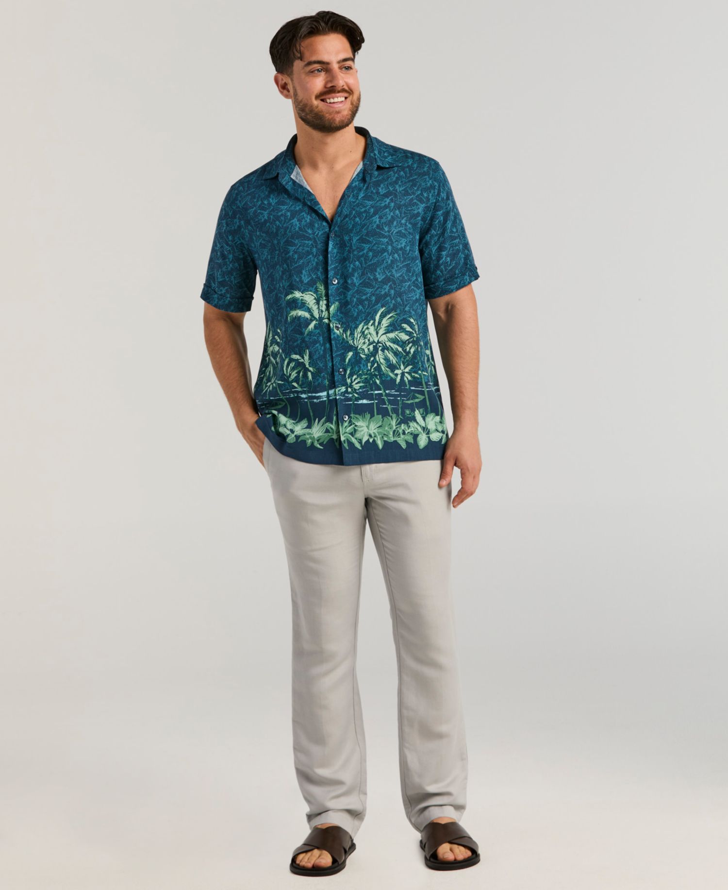 Men's Tropical Horizon Print Shirt