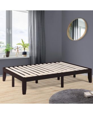 14 in Wood Platform Bed Frame with Slat Support