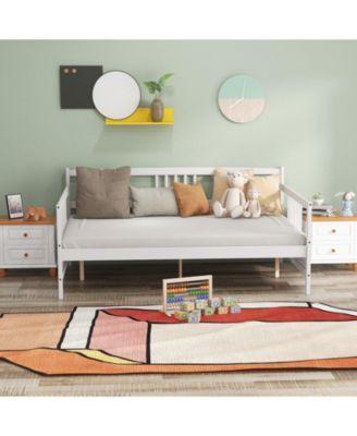 Wooden Daybed Frame with Guardrails