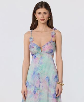 Women's Emese Pleated Floral Maxi Dress