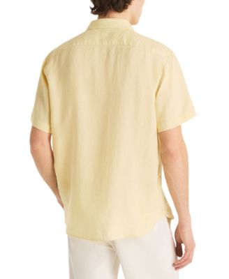 Men's Classic-Fit Solid Linen Shirt 