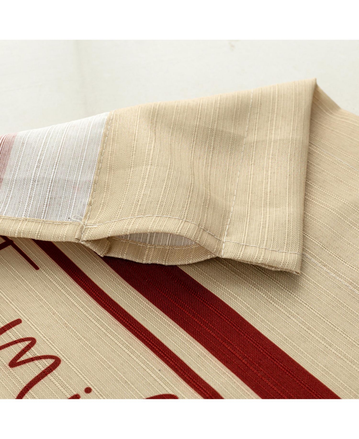 Rt Designers Collection Polyester Cucina Family Slub 3 Piece Kitchen Curtains Valance and Tiers Set 52" x 18" Muticolor