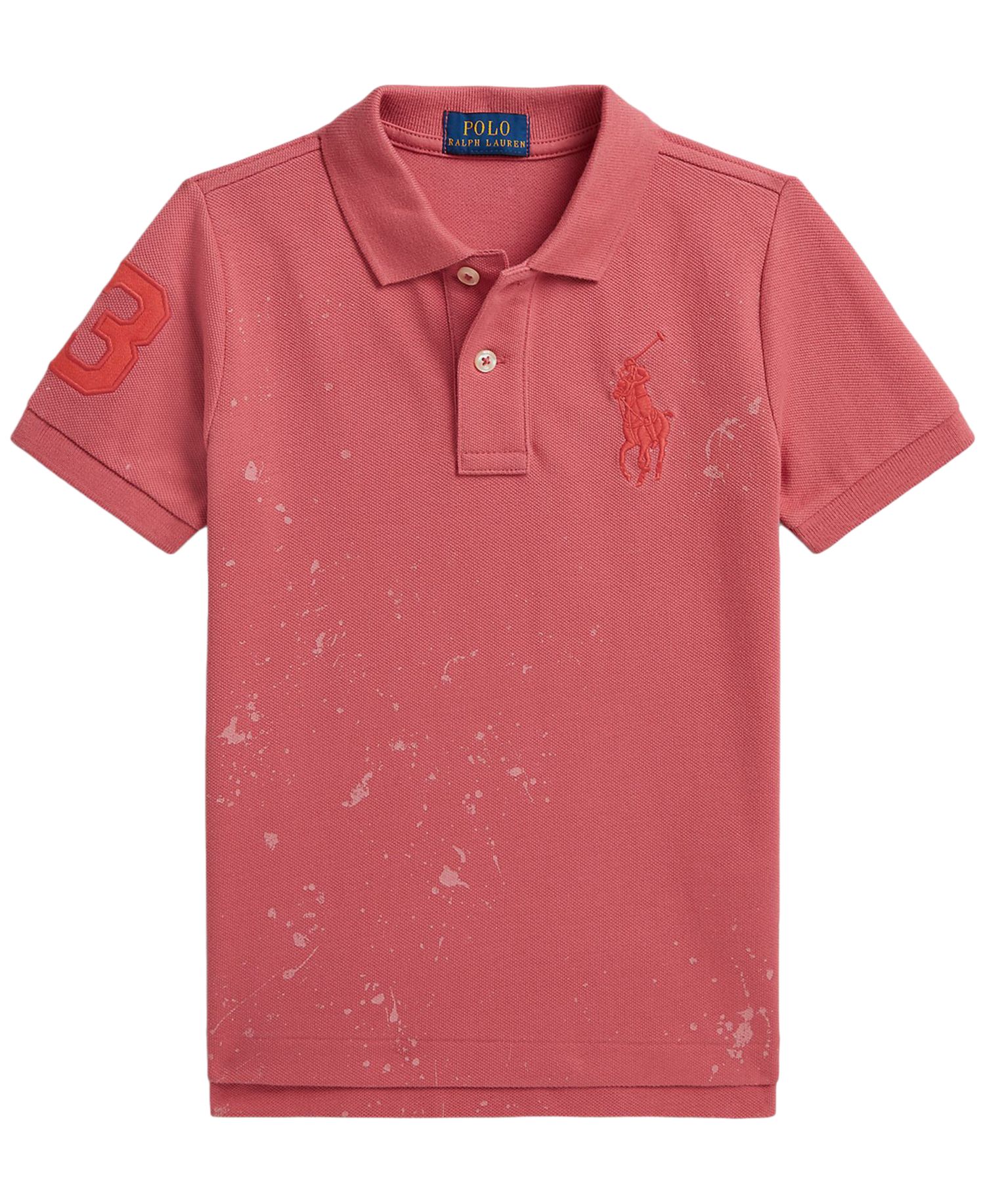 Boys' 2-7 Big Pony Paint-Print Mesh Polo Shirt