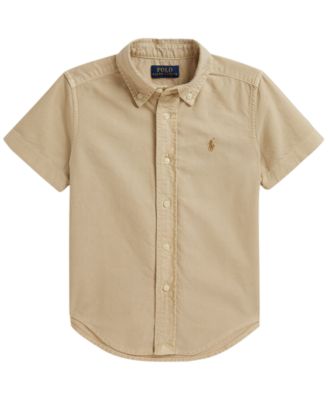 Boys' 2-7 Garment-Dyed Cotton Oxford Shirt