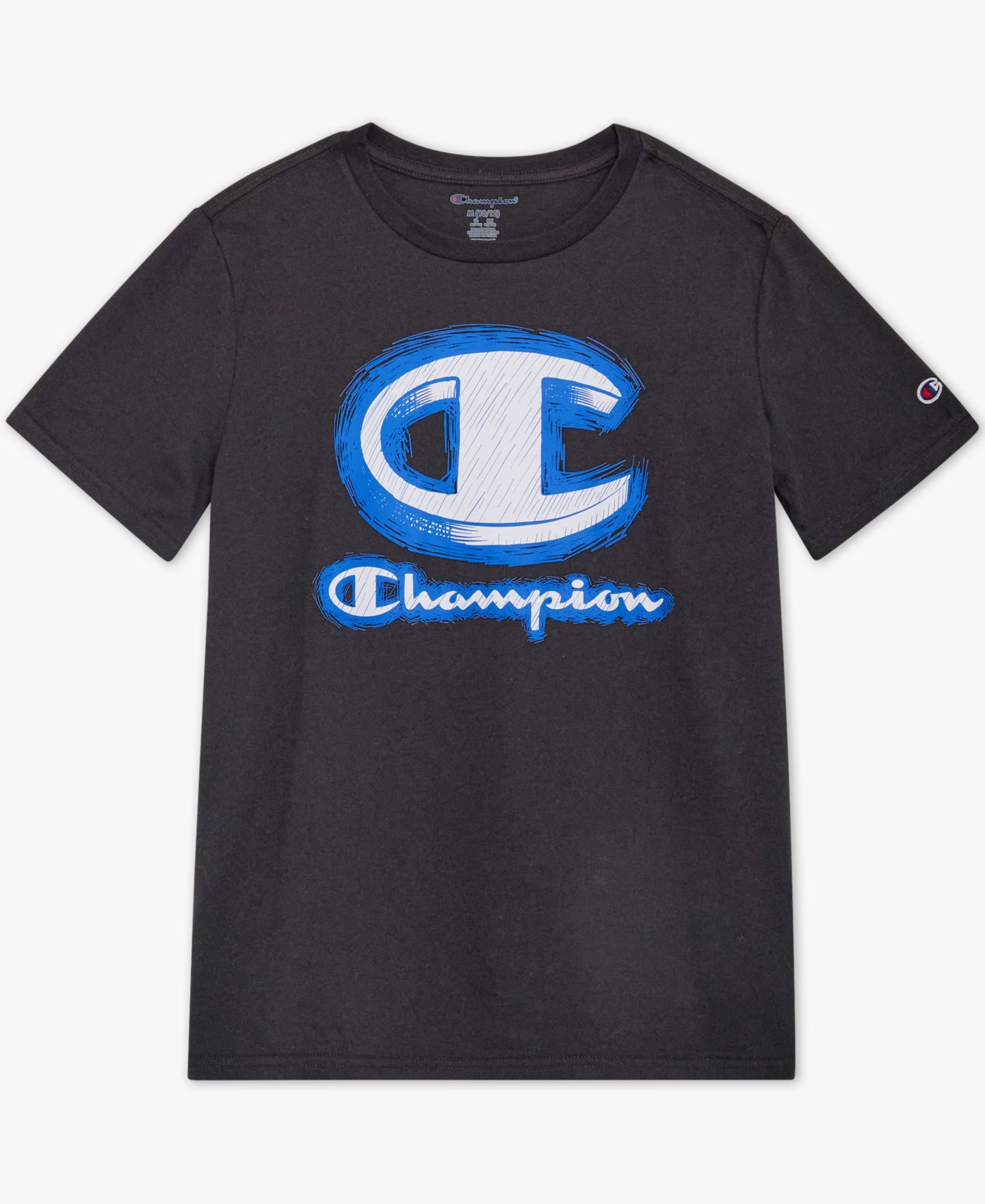 Футболка Champion Short-Sleeve Crewneck Graphic T-Shirt для мальчиков, цвет: Чёрный — фото 5