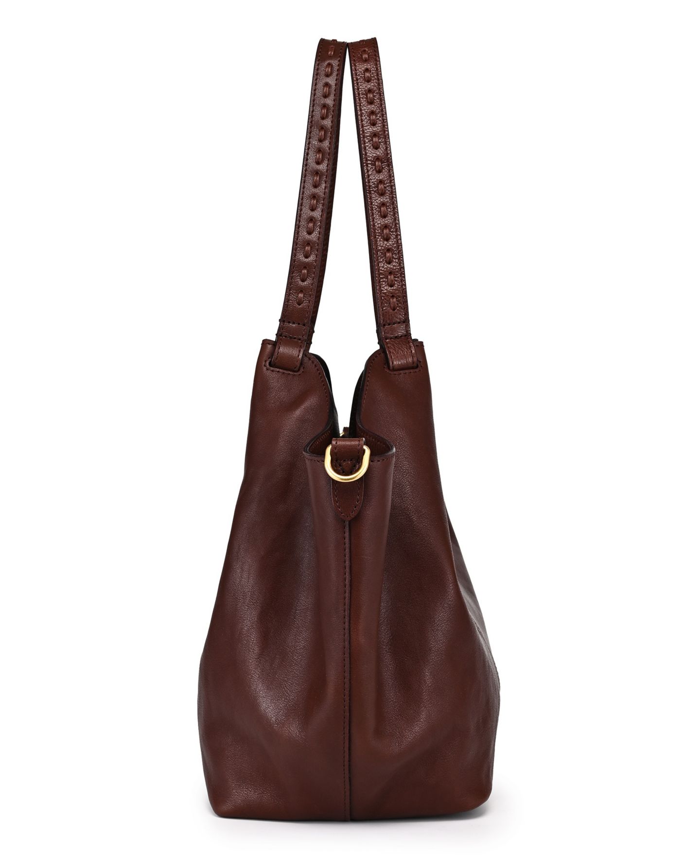 Женская сумка OLD TREND Magnolia Small Leather Tote Handbag, цвет: Кофейный коричневый — фото 6