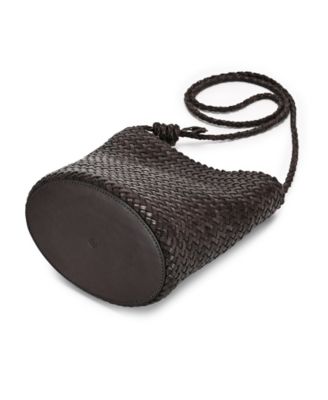 Reed Mini Woven Bucket Crossbody Bag