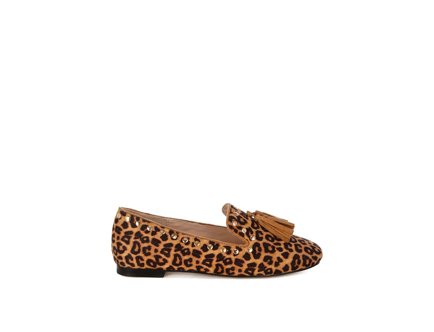 Женские туфли Rag & Co Niloha Studs and Tassels Detail Leopard, цвет: Коричневый — фото 3