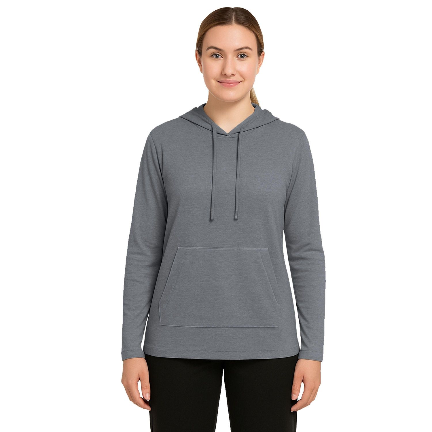 Women's Loose Fit Cotton Lightweight Casual Pullover Drawstring Hoodie With Pocket
