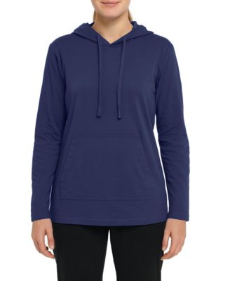 Women's Loose Fit  Cotton Lightweight Casual Pullover Drawstring Hoodie With Pocket