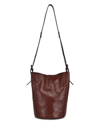 Juniper Small Leather Crossbody Bucket Handbag
