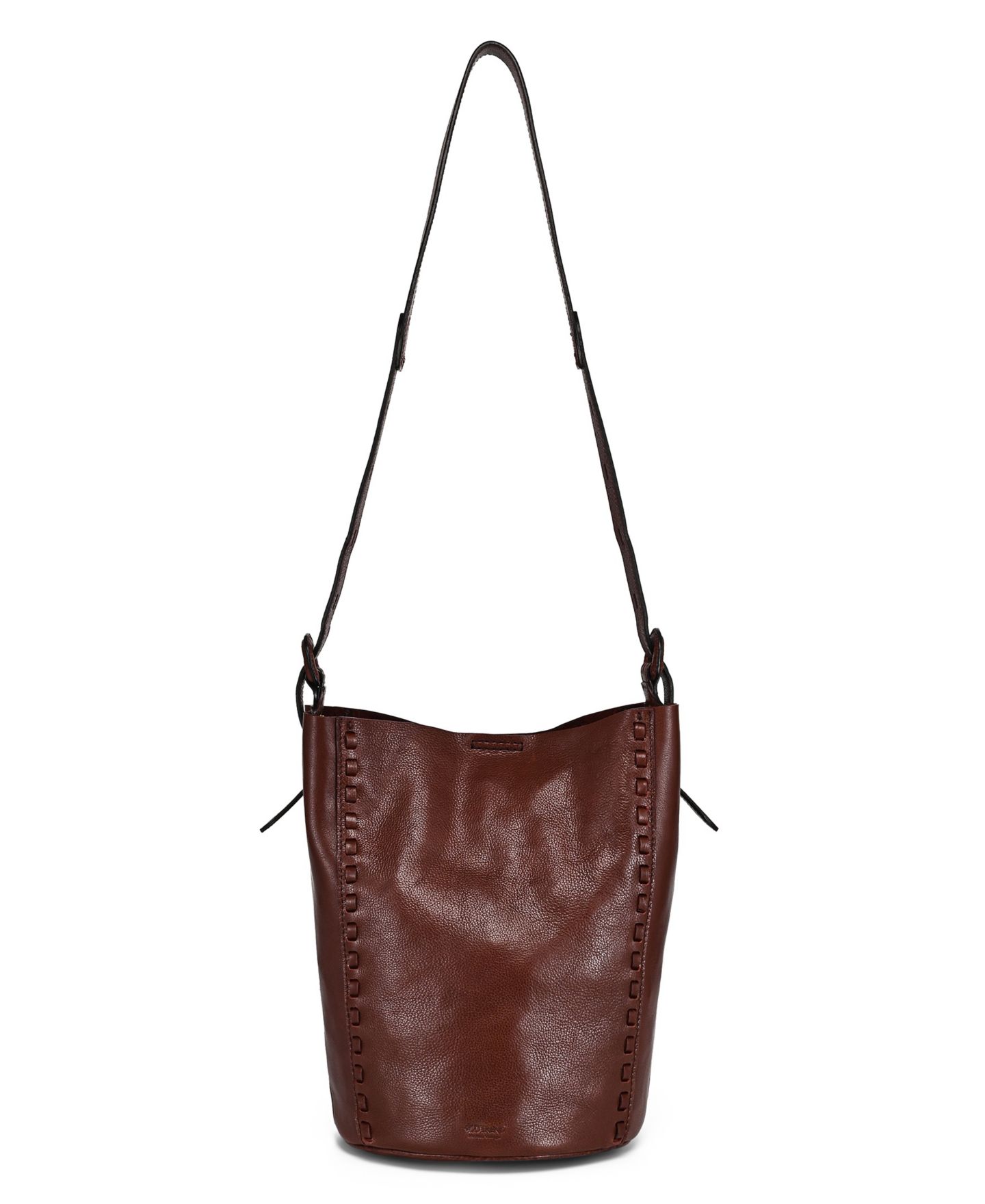Женская сумка OLD TREND Juniper Small Leather Crossbody Bucket, цвет: Кофейный коричневый — фото 1