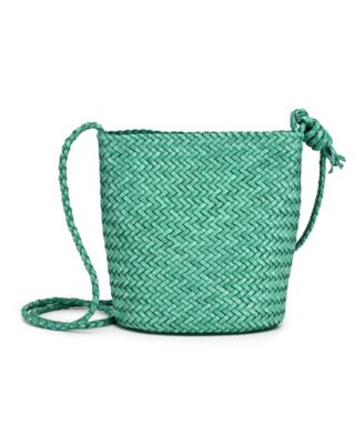 Reed Mini Woven Bucket Crossbody Bag