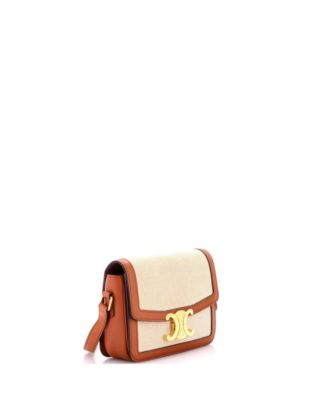 Teen Triomphe Shoulder Bag Canvas with Leather